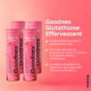 Goodnex Glutathione Effervescent – Skin Radiance, Hydration & Antioxidant Support (Strawberry Flavour, 600mg L-Glutathione)
