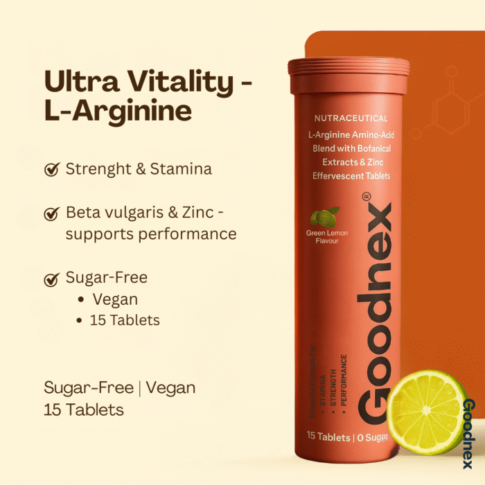 Goodnex Ultra Vitality – L-Arginine Effervescent Tablets | Strength, Stamina & Energy Booster - Image 2