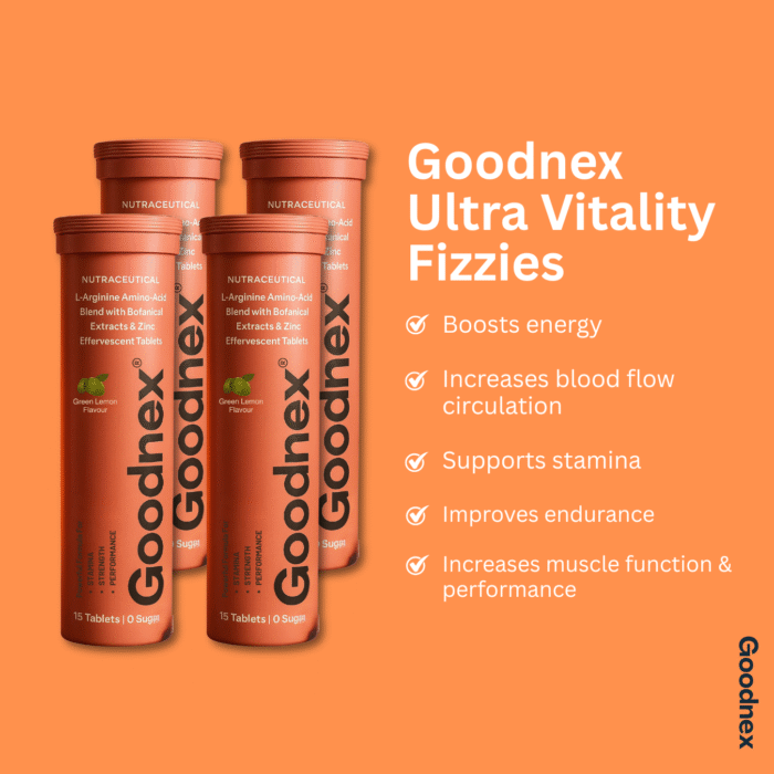 Goodnex Ultra Vitality – L-Arginine Effervescent Tablets | Strength, Stamina & Energy Booster - Image 4