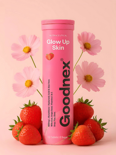 Goodnex Glutathione Effervescent – Skin Radiance, Hydration & Antioxidant Support (Strawberry Flavour, 600mg L-Glutathione)